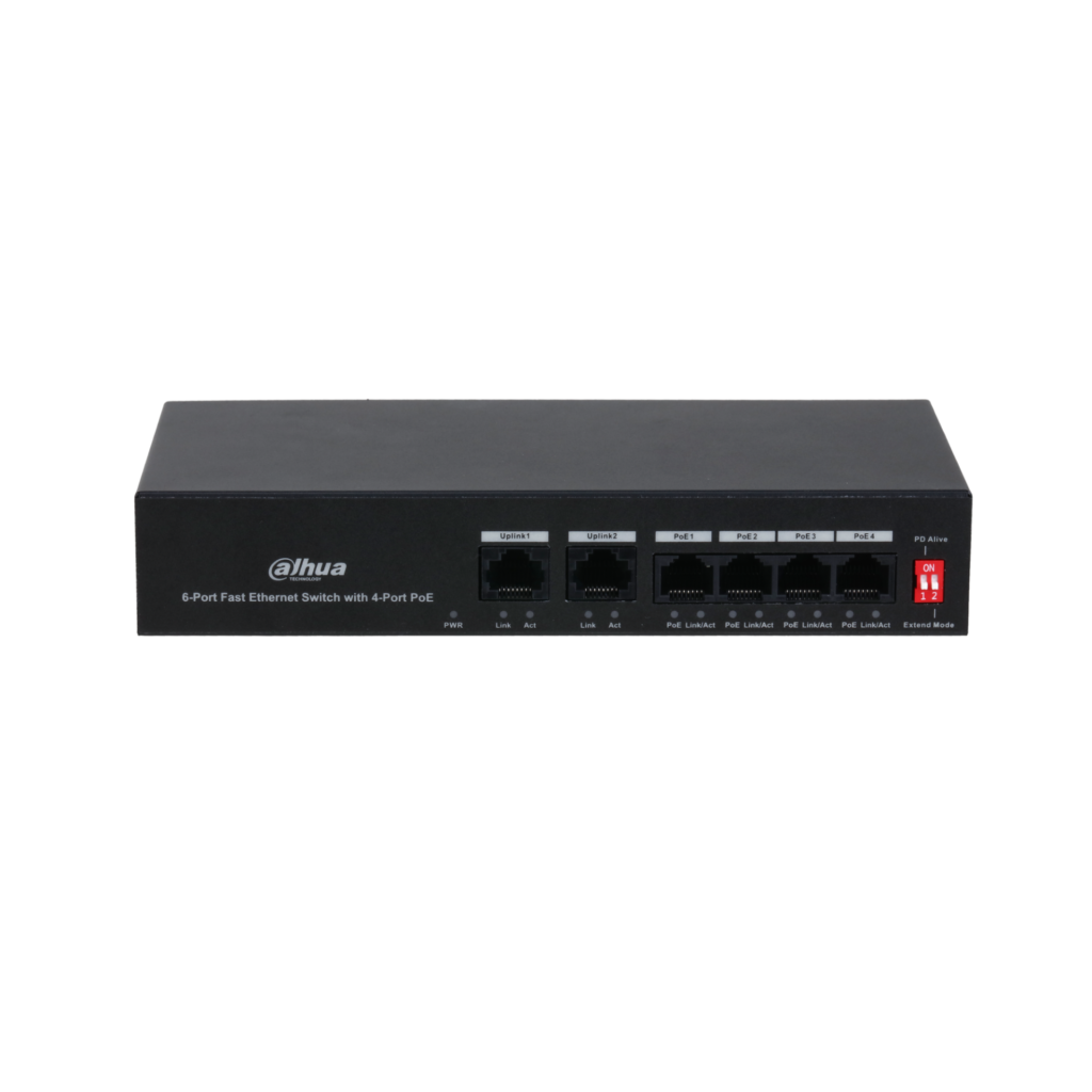 Dahua - 6-Port Fast Ethernet Switch with 4-Port PoE