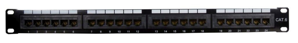 CAT6 RJ45 24 Port Loaded Patch Panel