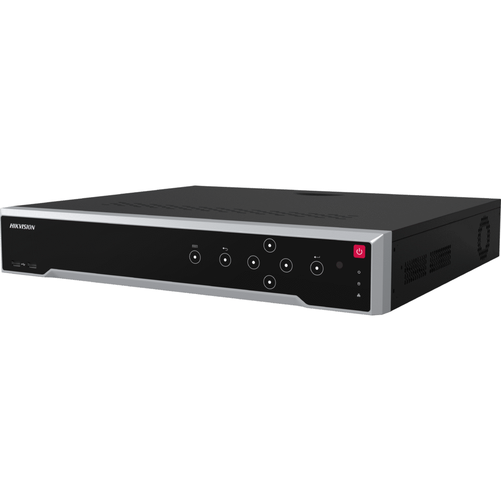 Hikvision 16ch NVR, M-Series 16 PoE NVR, 256Mbps, 32MP max, 4 Bay, 1.5RU, No HDD
