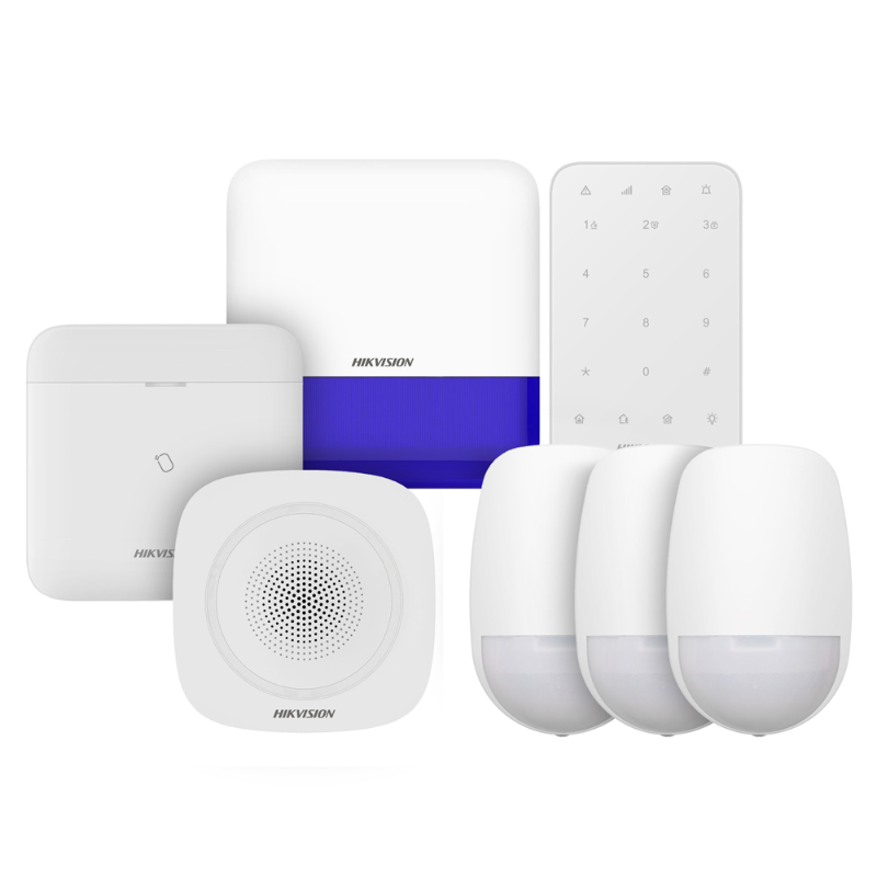 Hikvision Ax Pro Hub Kit, 1x Alarm Hub, 1x Keypad, 1x Sounder, 3x PIR Detector