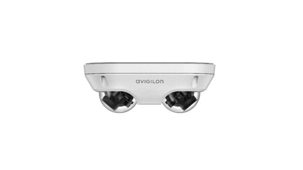 Avigilon 10.0C-H5DH-DO1-IR 10MP(2x5MP) Outdoor Dual Head IP Camera, H.265: H.264: MJPEG, 3.35-7mm 2.1x Varifocal Motorised Lens, Vandal Resistant, True WDR, Auto Focus Lens, ICR D/N Filter, IR LEDs, AI-Metadata, External I/O, OnBoard Storage, PoE