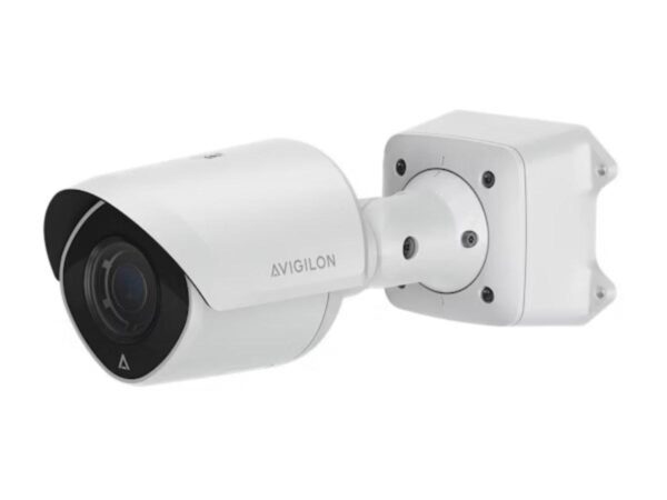 AVIGILON 8.0C-H6SL-BO1-IR H6SL 8MP Outdoor Bullet IP Camera, H.265: H.264: MJPEG, 4.4-9.3mm 2x Varifocal Motorised Lens, Vandal Resistant, True WDR, Auto Focus Lens, ICR D/N Filter, IR LEDs, AI-Metadata, External I/O, OnBoard Storage, 12VDC: PoE