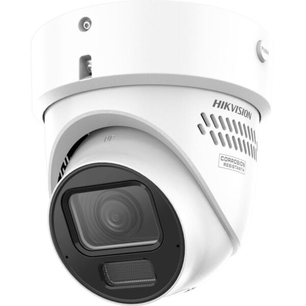 8 MP Dual Illumination Strobe Light and Audible Warning Motorized Varifocal Turret Network Camera